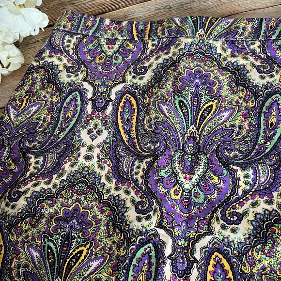 J. Crew No. 2 Pencil Skirt Paisley Print Size 6 - Picture 4 of 14